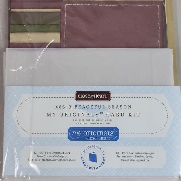 Close to My Heart Originals Card Kit Peaceful Season X8613 Christmas Holiday NEW - Picture 2 of 8